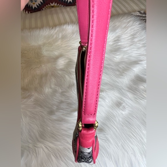 Vintage Juicy Couture Shoulder Bag Pink Leather and Canvas 2004-2006 P&G - Picture 14 of 15